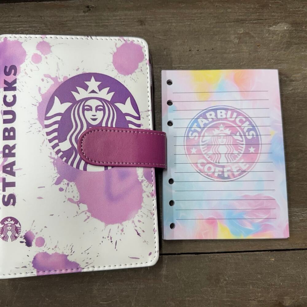 Starbucks A6 6 Ring Binder & Paper